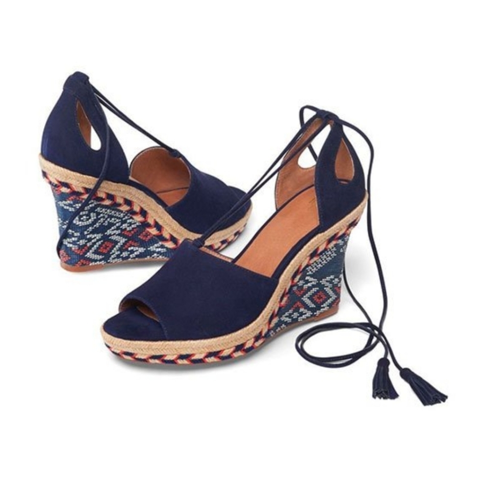 CABI | Navy Suede Espadrilles 🌞🌈🔥